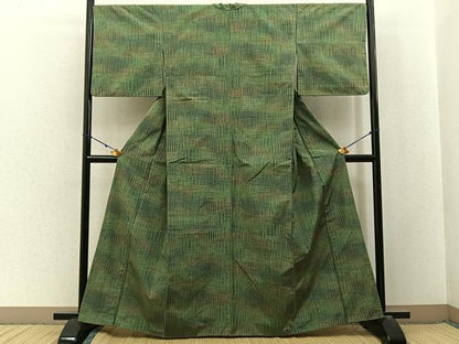 平和屋着物■上質な紬　霞文　正絹　逸品　BAAY3039hj