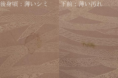 平和屋着物■上質な色無地　熨斗花地紋　鴇浅葱色　正絹　逸品　BAAY3044hj