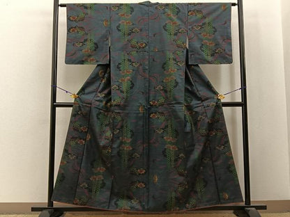 平和屋着物■本場大島紬　7マルキ　桐　正絹　逸品　BAAY3046hj