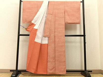 平和屋着物■上質な小紋　霞文　正絹　逸品　BAAY3049hj