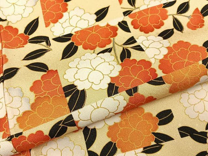 平和屋着物■上質な小紋　草花文　金彩　正絹　逸品　BAAY3053hj