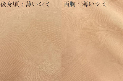 平和屋着物■上質な色無地　切嵌地紋　一斤染色　正絹　逸品　BAAY3059hj