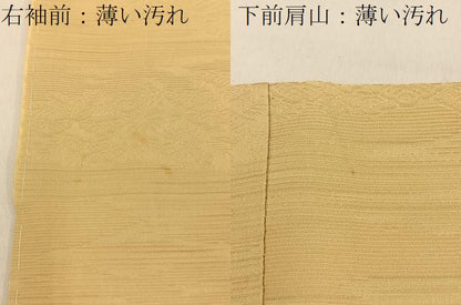 平和屋着物■上質な色無地　松地紋　枯色　正絹　逸品　BAAY3061hj