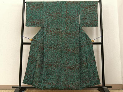 平和屋着物■上質な小紋　花尽し　正絹　逸品　BAAY3070hj