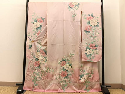 平和屋着物■豪華振袖　西洋風景文　暈し染め　銀彩　正絹　逸品　BAAY3072hj