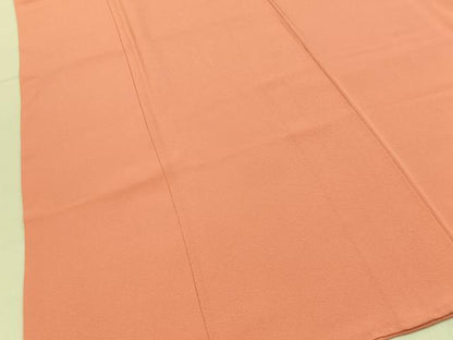 平和屋着物■上質な色無地　鉛丹色　正絹　逸品　BAAY3074hj