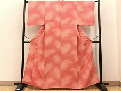 平和屋着物■上質な小紋　草葉地紋　暈し染め　三越扱い　正絹　逸品　BAAY3078hj