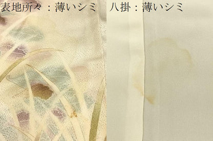 平和屋着物■訪問着　草葉文　暈し染め　金彩　正絹　逸品　BAAY3083hj
