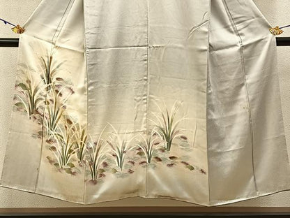 平和屋着物■訪問着　草葉文　暈し染め　金彩　正絹　逸品　BAAY3083hj