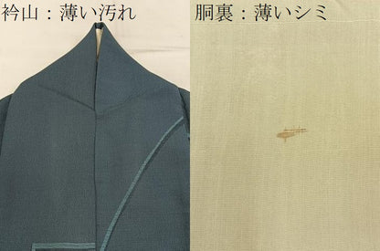 平和屋着物■上質なお召　抽象文様　正絹　逸品　BAAY3084hj