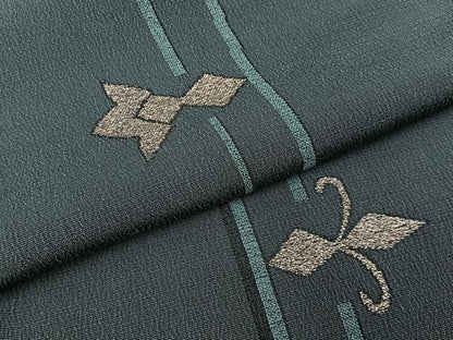 平和屋着物■上質なお召　抽象文様　正絹　逸品　BAAY3084hj