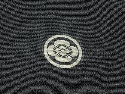 平和屋着物■豪華黒留袖　駒刺繍　飛鶴浜松文　金彩　正絹　逸品　BAAY3095hj