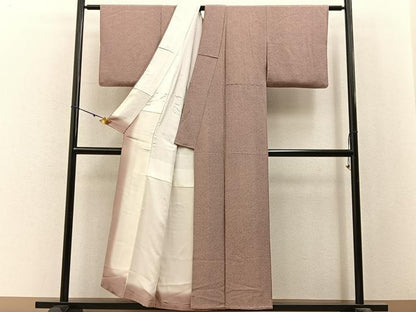 平和屋着物■江戸小紋　作家物　鮫小紋柄　鬼しぼ縮緬　正絹　逸品　BAAY3097hj