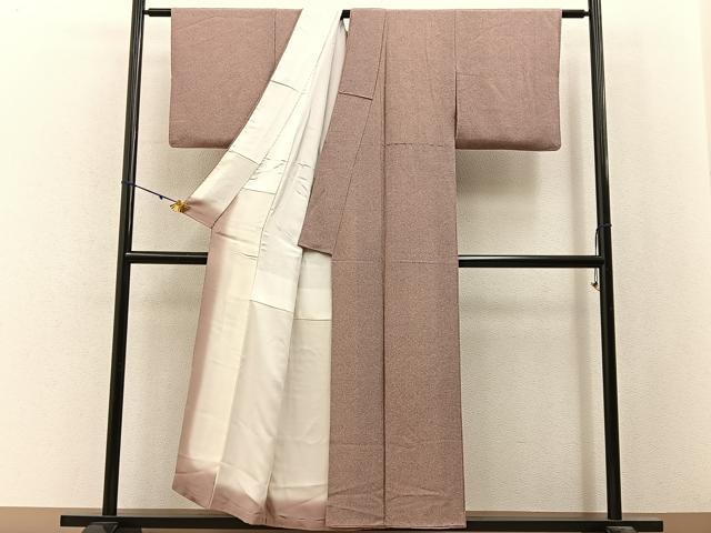 平和屋着物■江戸小紋　作家物　鮫小紋柄　鬼しぼ縮緬　正絹　逸品　BAAY3097hj