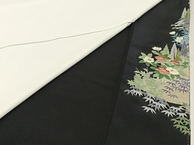 平和屋着物■豪華黒留袖　友禅　作家物　御所解文　正絹　逸品　BAAY3103hj