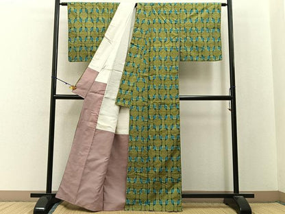 平和屋着物■上質な紬　吉祥文　正絹　逸品　未使用　BAAY3106hj