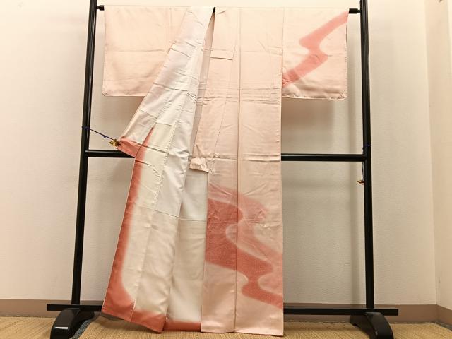 平和屋着物■訪問着　霞文　暈し染め　正絹　逸品　未使用　BAAY3117hj