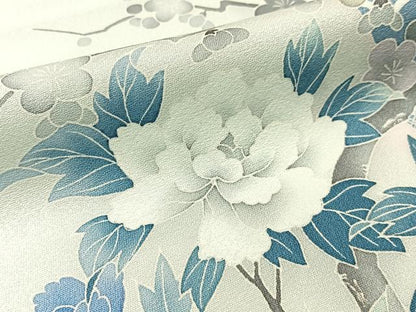 平和屋着物■訪問着　陶器花文　正絹　逸品　BAAY3123hj