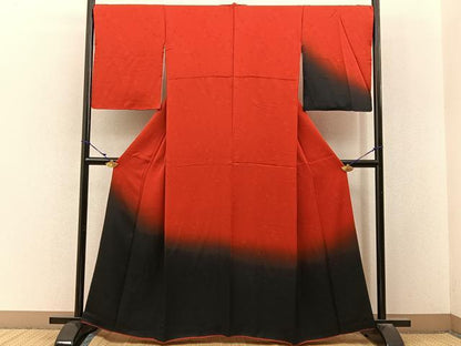 平和屋着物■訪問着　菊地紋　暈し染め　正絹　逸品　BAAY3124hj