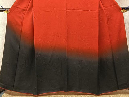平和屋着物■訪問着　菊地紋　暈し染め　正絹　逸品　BAAY3124hj