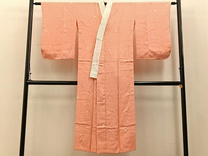 平和屋着物■長襦袢　無双仕立て　絞り　桜地紋　正絹　逸品　未使用　BAAY3125hj