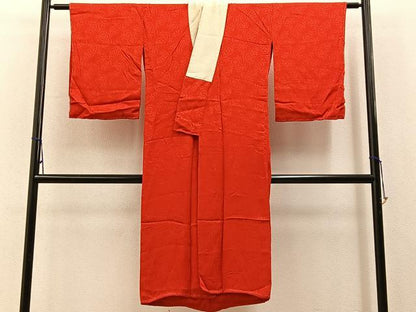 平和屋着物■長襦袢　袷　薔薇地紋　正絹　逸品　BAAY3126hj
