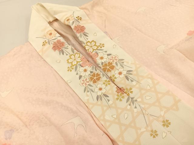 平和屋着物■大正の浮世絵師　竹久夢二　夢二ロマン　長襦袢　無双仕立て　飛鶴梅文　半衿刺繍　正絹　逸品　BAAY3127hj