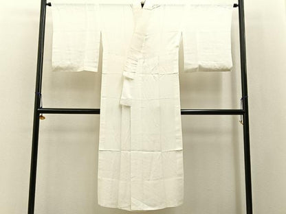 平和屋着物■長襦袢　単衣　花丸地紋　正絹　逸品　BAAY3128hj