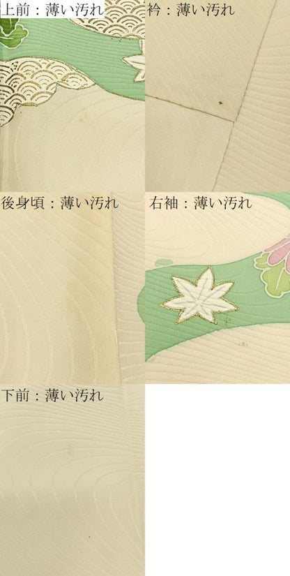 平和屋着物■訪問着　駒刺繍　道長菊楓文　金彩　正絹　逸品　BAAY3135hj