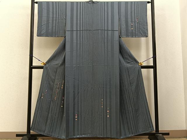 平和屋着物■訪問着　刺繍　宝尽くし　金彩　銀糸　正絹　逸品　BAAY3136hj