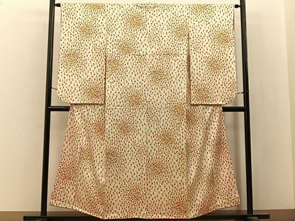 平和屋着物■小振袖　二尺袖　チューリップ　正絹　逸品　BAAY3137hj