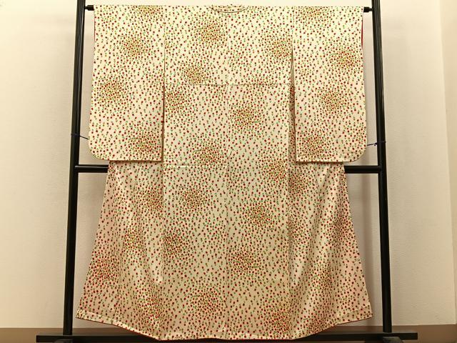 平和屋着物■小振袖　二尺袖　チューリップ　正絹　逸品　BAAY3137hj