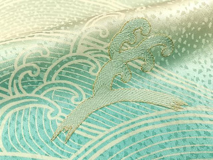 平和屋着物■訪問着　駒刺繍　立波文　暈し染め　正絹　逸品　BAAY3139hj