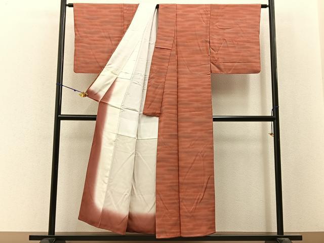 平和屋着物■上質な小紋　霞文　暈し染め　正絹　逸品　BAAY3140hj