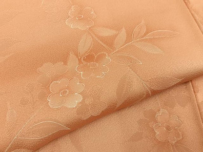 平和屋着物●上質な小紋　地紋起こし　草花文　正絹　逸品　BAAY3144hj