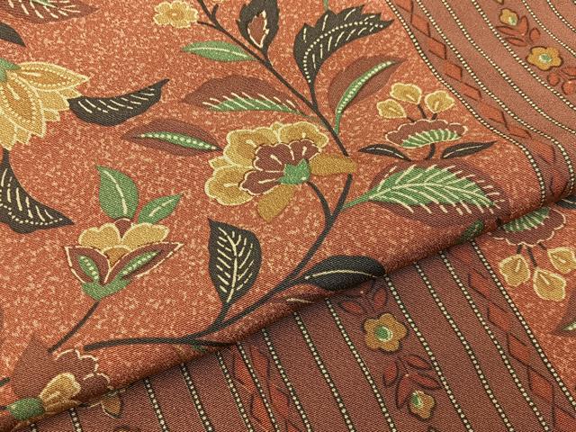 平和屋着物■上質な小紋　更紗花唐草文　正絹　逸品　未使用　BAAY3151hj
