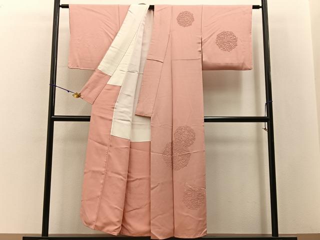 平和屋着物■中国三大刺繍　総相良刺繍　無地絵羽訪問着　花鳥文　虹色　正絹　逸品　BAAY3153hj