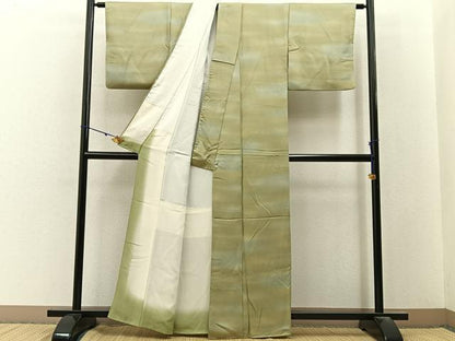 平和屋着物■上質な小紋　霞文　暈し染め　正絹　逸品　BAAY3157hj