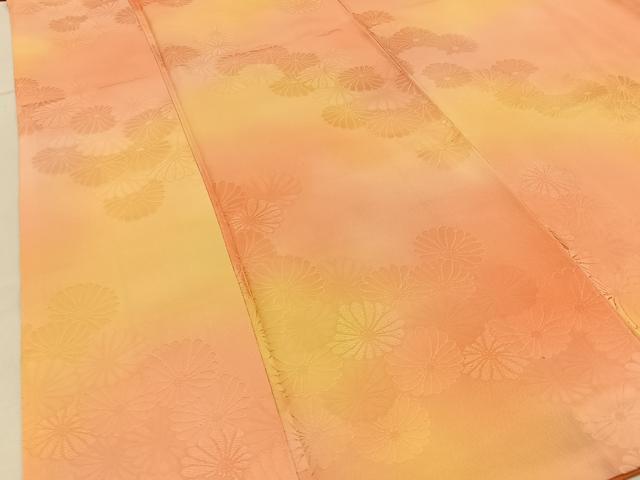 平和屋着物■上質な小紋　菊地紋　暈し染め　正絹　逸品　BAAY3162hj