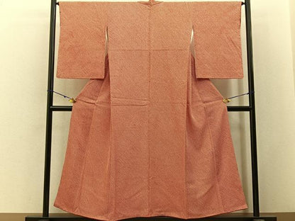 平和屋着物■大変加工の良い総絞り小紋　正絹　逸品　BAAY3164hj