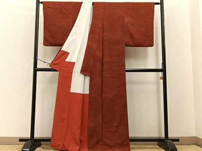平和屋着物■上質な小紋　霞文　正絹　逸品　BAAY3166hj