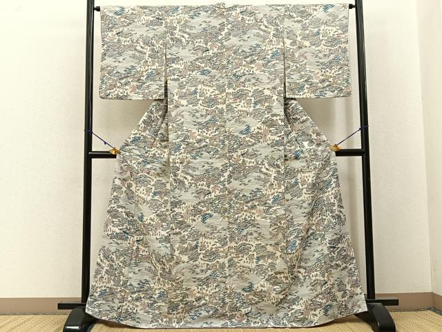 平和屋着物■上質な小紋　紬地　祇園祭　正絹　逸品　BAAY3170hj