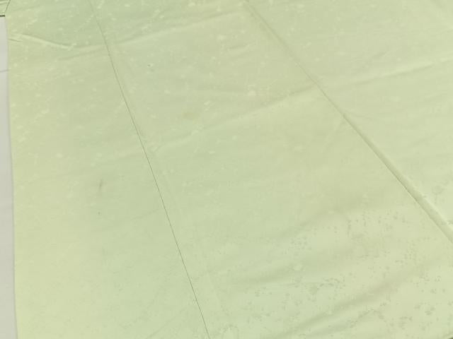 平和屋着物■上質な色無地　霞地紋　若芽色　正絹　逸品　BAAY3171hj
