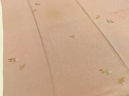 平和屋着物■上質な小紋　刺繍　南天文　暈し染め　金彩　正絹　逸品　BAAY3174hj