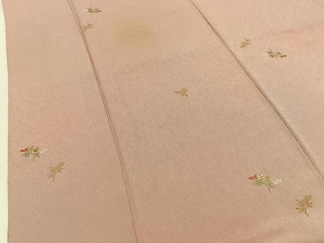 平和屋着物■上質な小紋　刺繍　南天文　暈し染め　金彩　正絹　逸品　BAAY3174hj