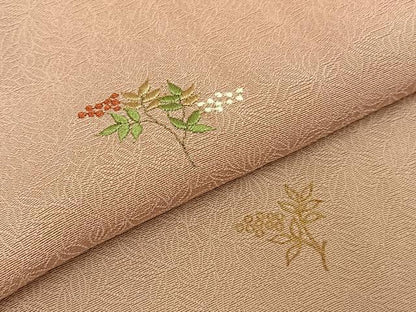 平和屋着物■上質な小紋　刺繍　南天文　暈し染め　金彩　正絹　逸品　BAAY3174hj