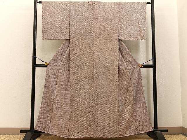 平和屋着物■大変加工の良い総絞り小紋　正絹　逸品　BAAY3176hj