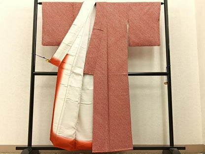 平和屋着物■大変加工の良い総絞り小紋　正絹　逸品　BAAY3177hj
