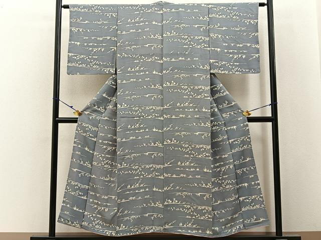 平和屋着物■上質な小紋　草花文　正絹　逸品　未使用　BAAY3178hj