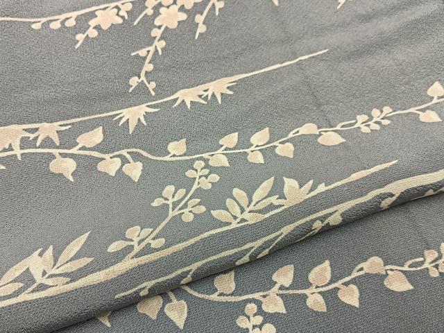 平和屋着物■上質な小紋　草花文　正絹　逸品　未使用　BAAY3178hj